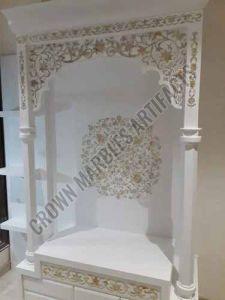 Pooja Room White Marble Temple