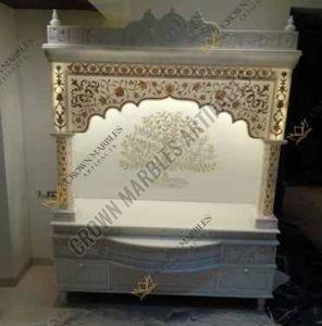9 Feet Inlay Marble Temple