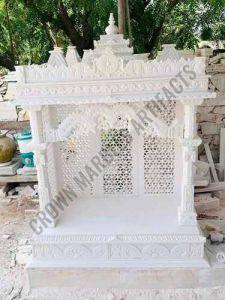 6 feet pooja white marble temple