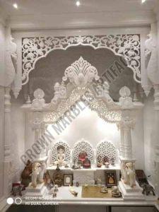 Pooja Room White Marble Temple