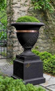 Black Marble Flower Pot