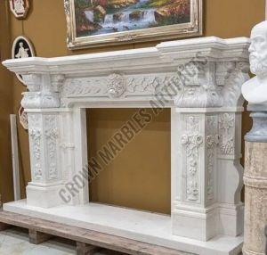 Carved Marble Fireplace