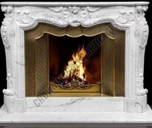 Carved Marble Fireplace