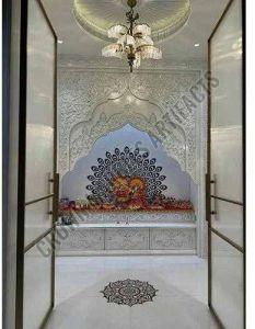 Carved White Marble Temple