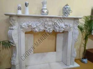 White Marble Fireplace