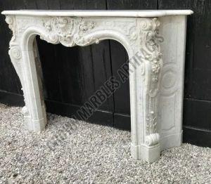 White Marble Fireplace