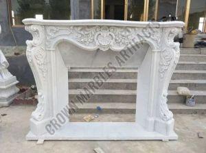 White Marble Fireplace