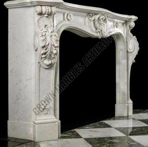 Italian Marble Stone Fireplace