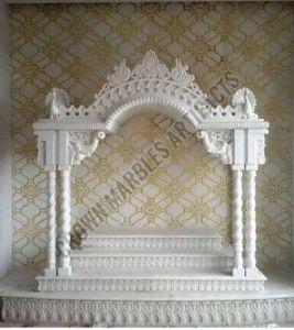 6 feet pooja white marble temple