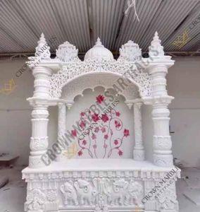 7 Feet Pure White Marble Temple
