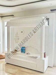 7 Feet White Marble Temple