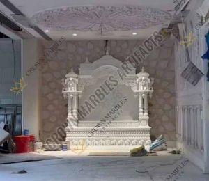 8 Feet White Marble Temple
