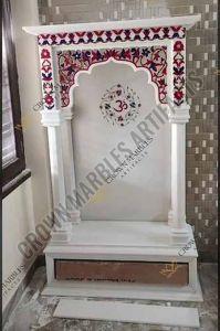 9 Feet Inlay Marble Temple