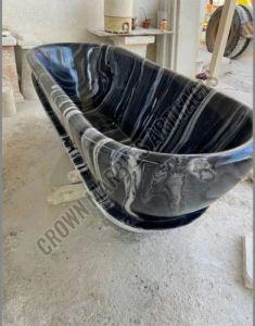 Black Stone Marble Bathtub