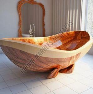 Brown Marble Bathtub
