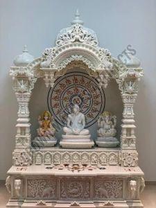 Indoor White Makrana Marble Temple