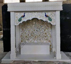 Indoor White Makrana Marble Temple