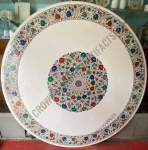 Inlay Round Marble Table Top