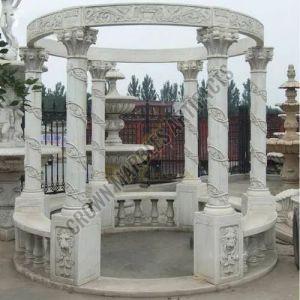Outdoor Off White Marble Gazebo