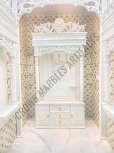 Pooja Room White Marble Temple