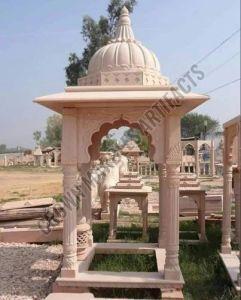 Red Outdoor Sand Stone Temple