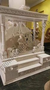 3.5 Feet Home White Marble Temple