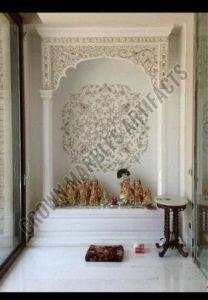 3.5 Feet Home White Marble Temple
