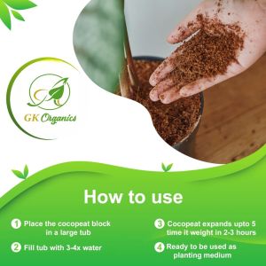 GK Organics Coco Peat Block (1 Kg)