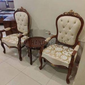 2 Seater Wooden Table Chair Set
