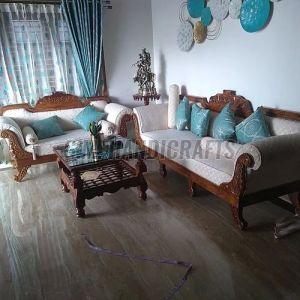 7 Seater White Maharaja Sofa Set