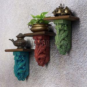 Decorative Wooden Wall Bracket Shelf