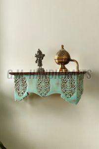 Carved Wooden Wall Shelf