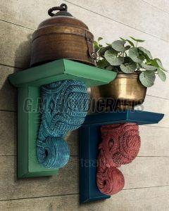 Decorative Wooden Wall Bracket Shelf