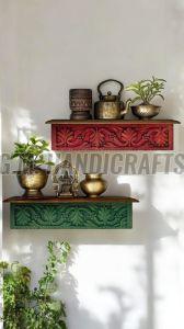 Handcrafted Wooden Wall Shelf