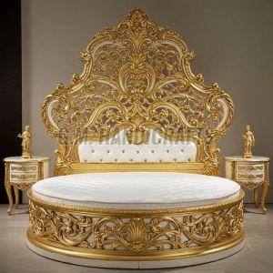 Luxury Carved Wooden Double Bed
