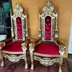 Wooden Red Modern Wedding Chairs