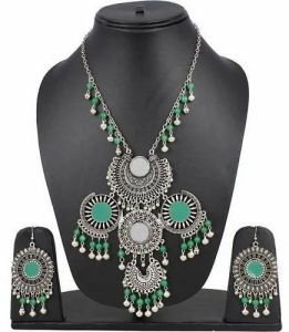 Oxidised Silver Necklace Set