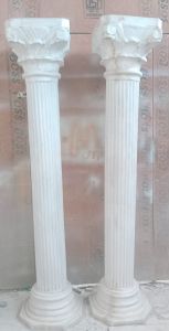 Circular White FRP Roman Pillar