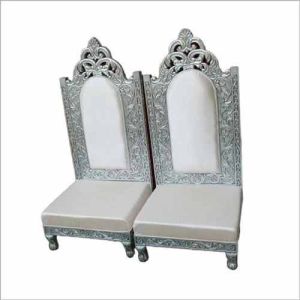 Modern Silver Latest Wedding Fiber Bedi Chair