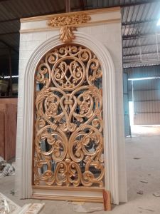 White Golden Decorative Fiber Backdrop