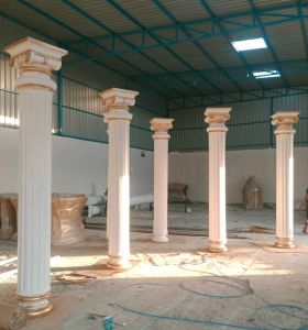White GRC Pillar