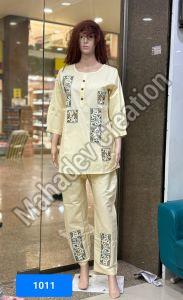 Ladies Casual Patchwork Tunic Set