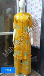 Ladies Casual Style Botanical Tunic Set