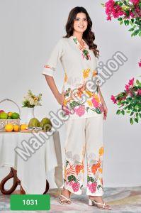 Woman Everyday Style Leaf Print Co-ord Set