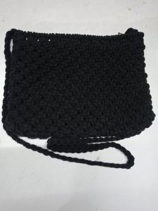 Black Attractive Macrame Shoulder Bag