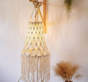 Boho Macrame Lamp Shade Cover