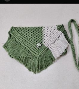 Dual Tone Handmade Macrame Sling Bag