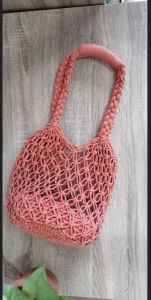 Trending Pink Macrame Tote Bag