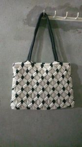 Off White Macrame Hand Bag