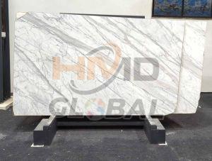 White Statuario Polished Marble Slab